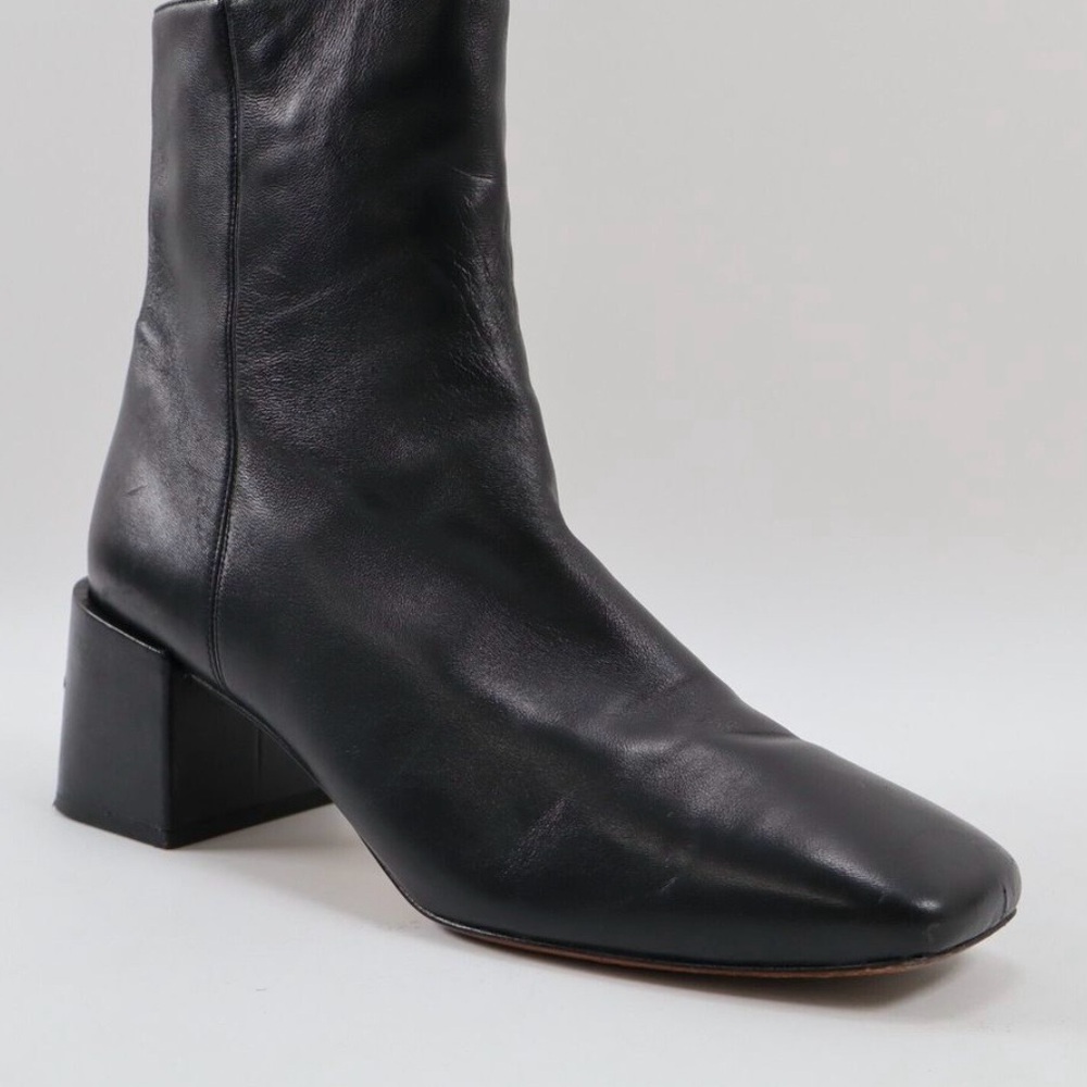 Vince Black Leather Ankle Booties
